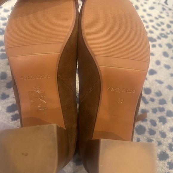 See by Chloe Brown Suede Medium Louise Ankle Boots - Picture 7 of 9